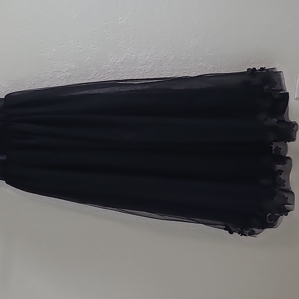 Bow Dteam Elegant Black Kids Party Bday  Dress Maxi Size 10 - Picture 2 of 10